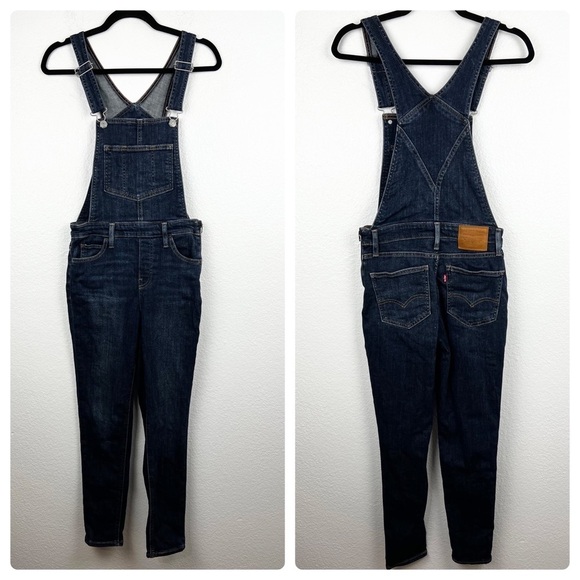 LEVI’S Skinny Overalls in Dark Wash, Size 26 - Picture 6 of 11
